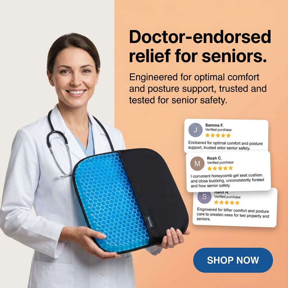 THERMASEAT™ Comfort Gel Cushion - Sit Better. Feel the Difference.