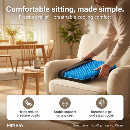THERMASEAT™ Comfort Gel Cushion - Sit Better. Feel the Difference.