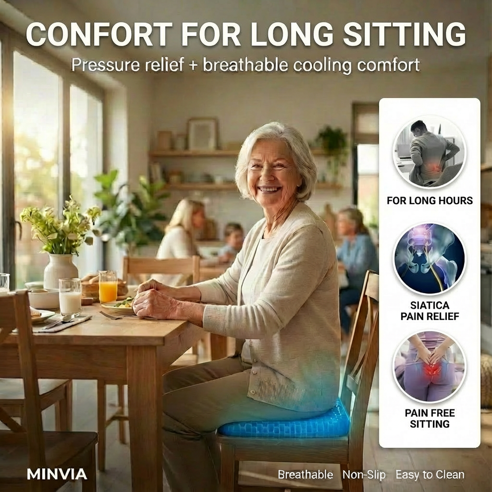 THERMASEAT™ Comfort Gel Cushion - Sit Better. Feel the Difference.